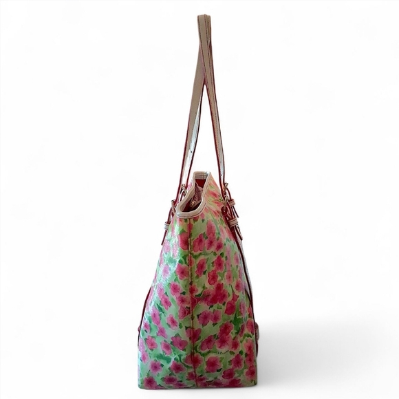 Dooney & Bourke Petunia Floral Coated Canvas Tote Shopper - Picture 3 of 16